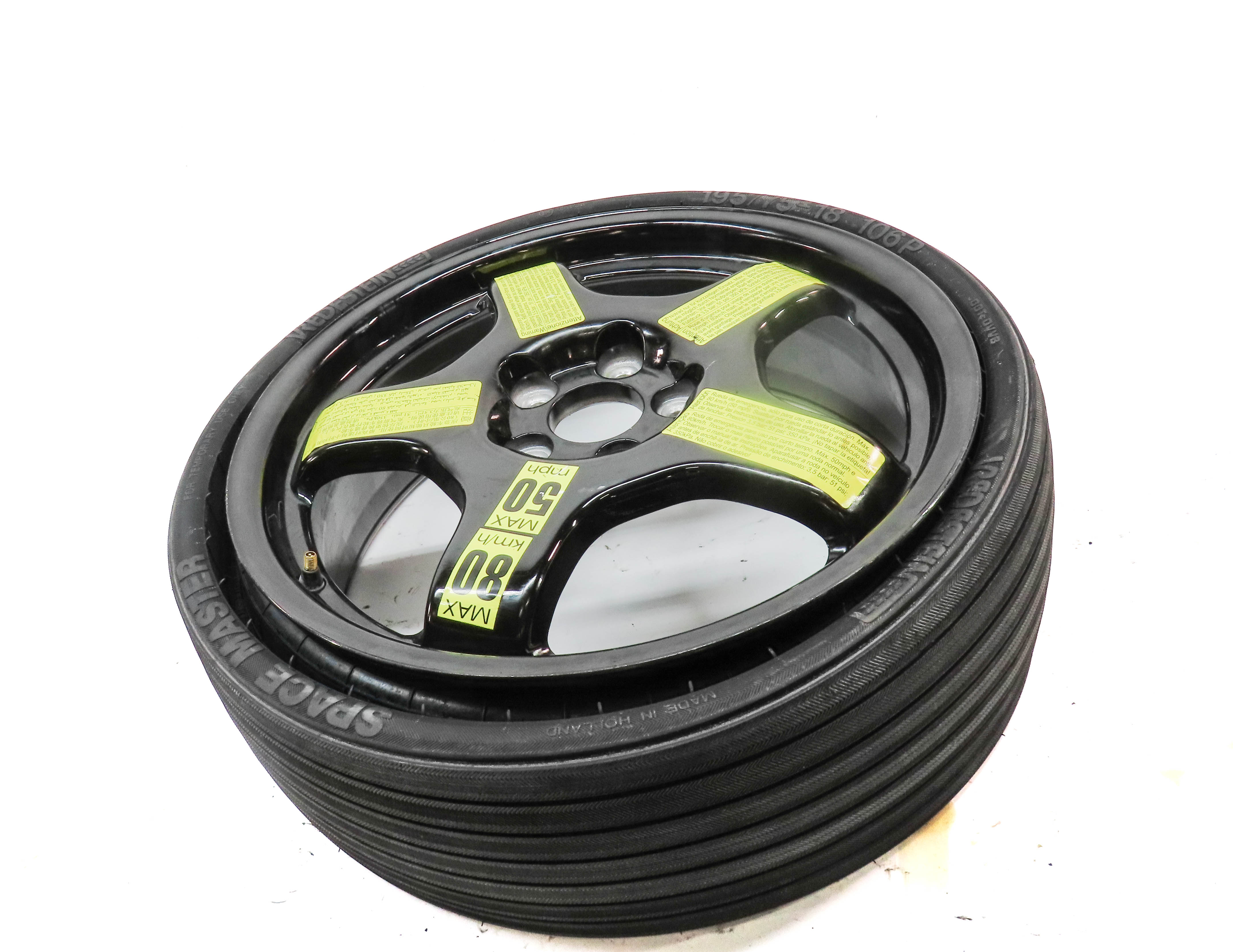 2009-2017 AUDI Q5 (8R) 18x6-1/2 EMERGENCY SPARE TIRE WHEEL RIM (COLLAPSABLE) — exact item pictured